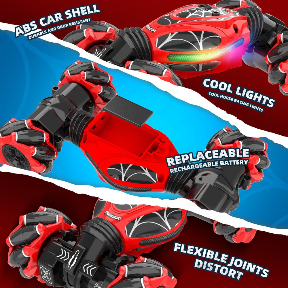 XUERENTECH Spider RC Car Mecanum wheels for smooth 360° drifts.