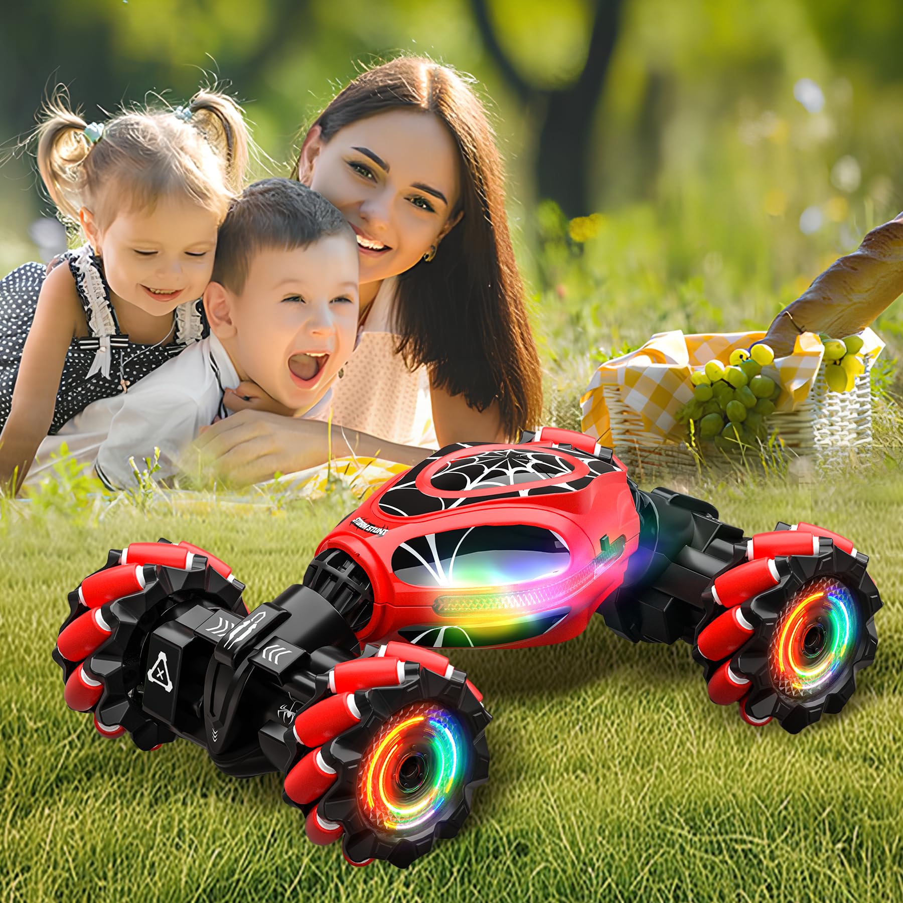 XUERENTECH Spider 4WD design conquers terrain indoors and outdoors.