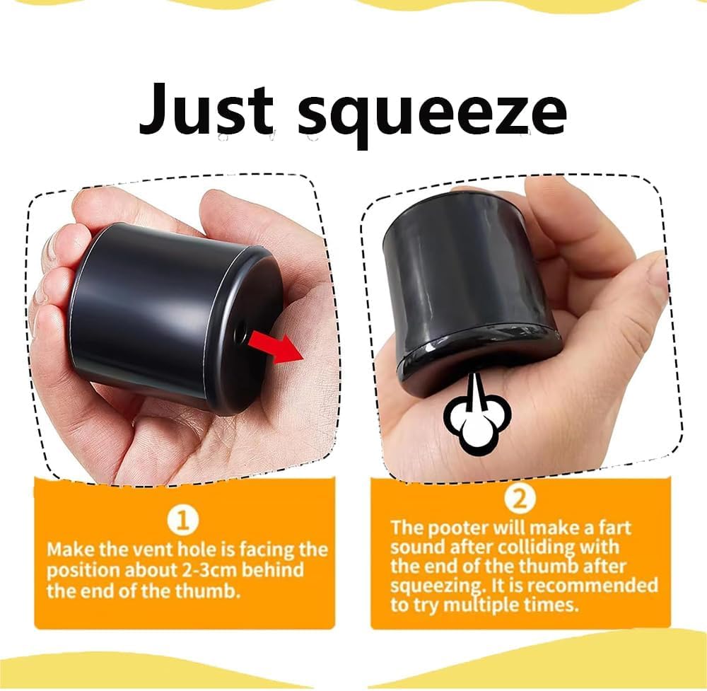XUEVORIY pooter fart machine in use delivering instant prank sounds.