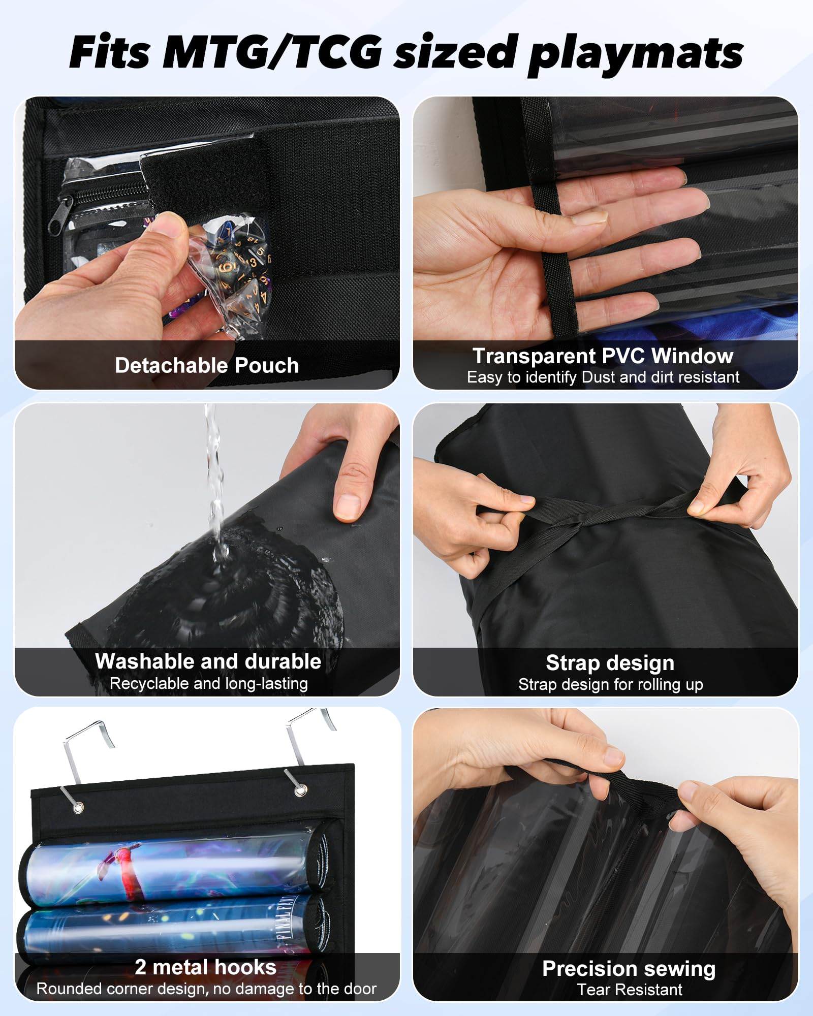 XUJKK Includes two detachable dice pouches to organize tokens.