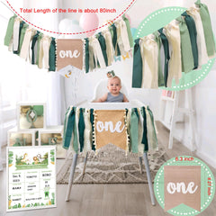XULE high chair banner coordinates the safari theme at mealtime