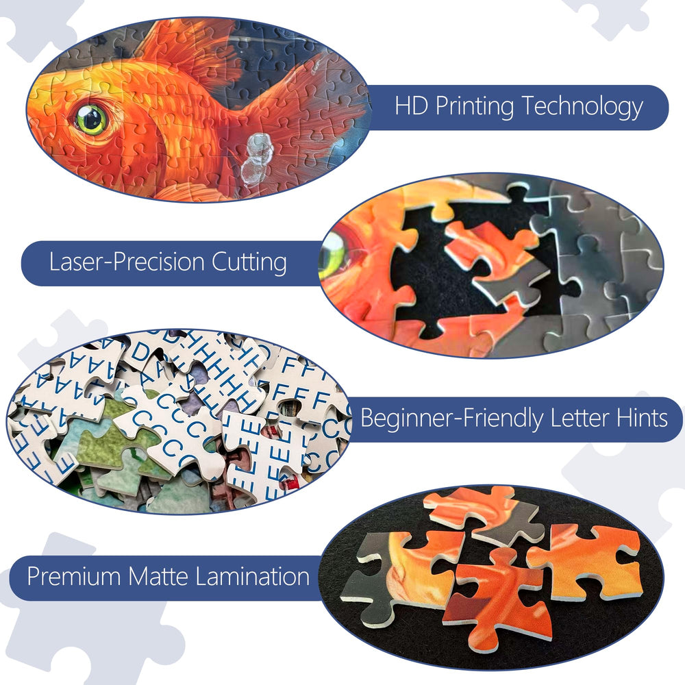 XURLEQ Curious Cat puzzle velvet matte finish enhances piece feel and visual appeal.