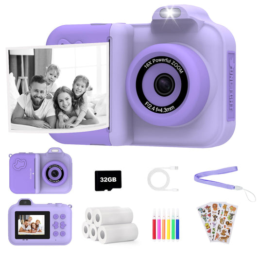 Xuweicn kids camera front view with dual lens for selfies