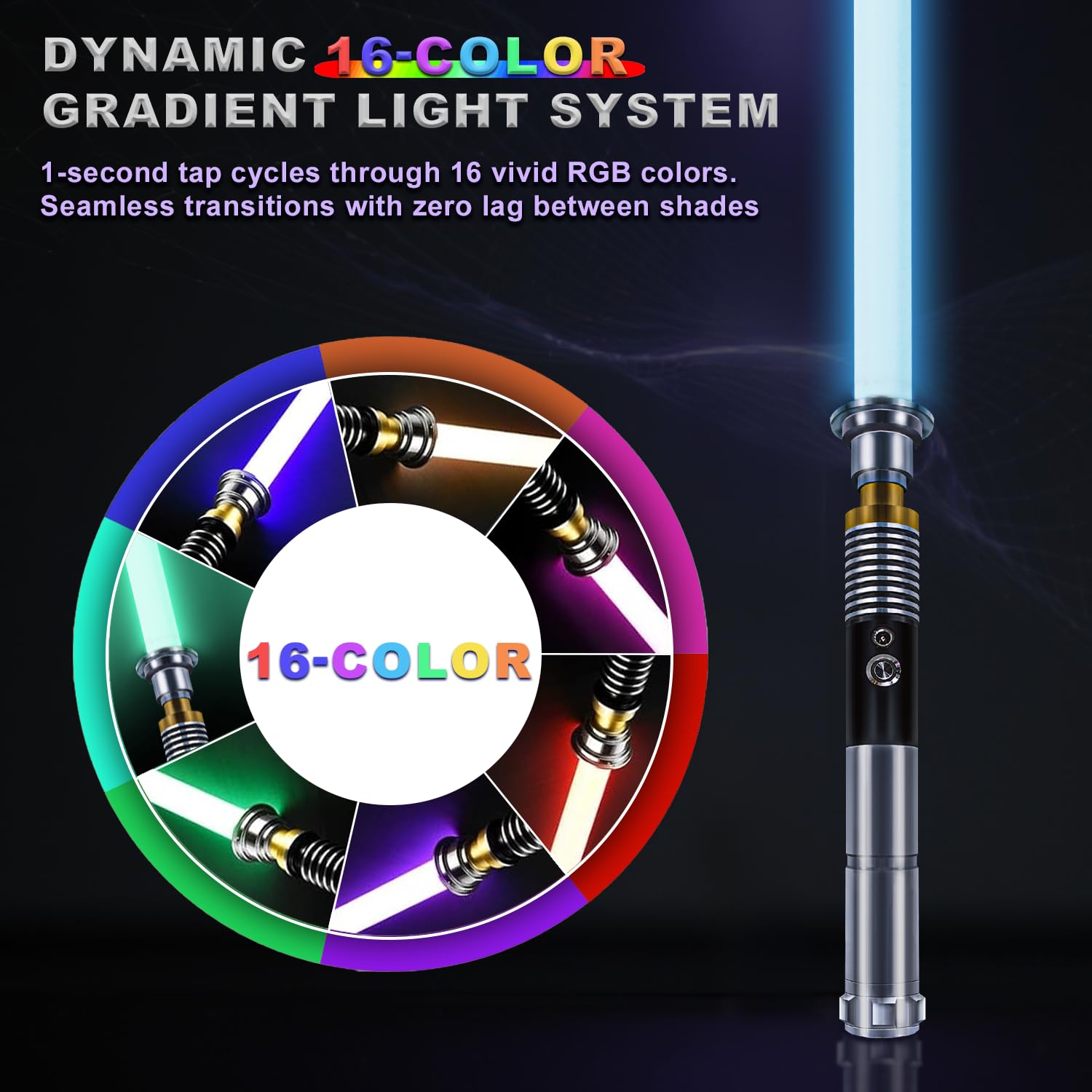 XUZ light saber shows 16 RGB colors for vivid effects