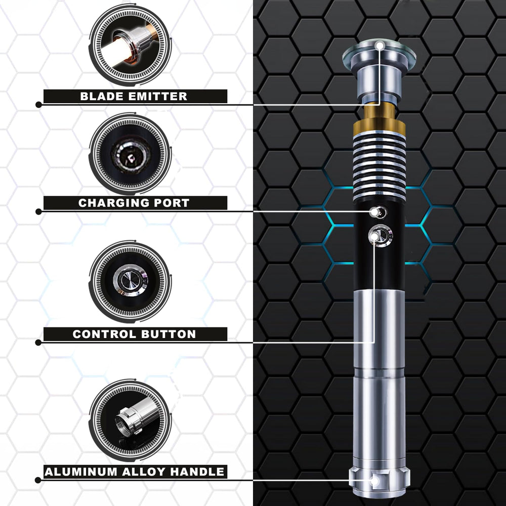 XUZ light saber one-button control for quick changes