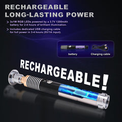 XUZ light saber USB recharge keeps you in action