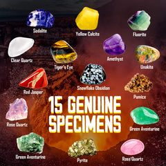 Big rocks for kids are easy to handle and inspect with the included magnifier.