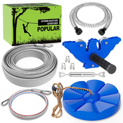 XXBEN zipline kit 75ft backyard setup demonstrates easy installation and safe play.
