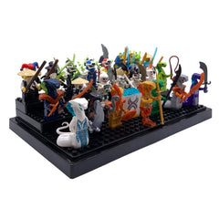 XXINSHI adjustable steps fit various minifigures for custom displays.