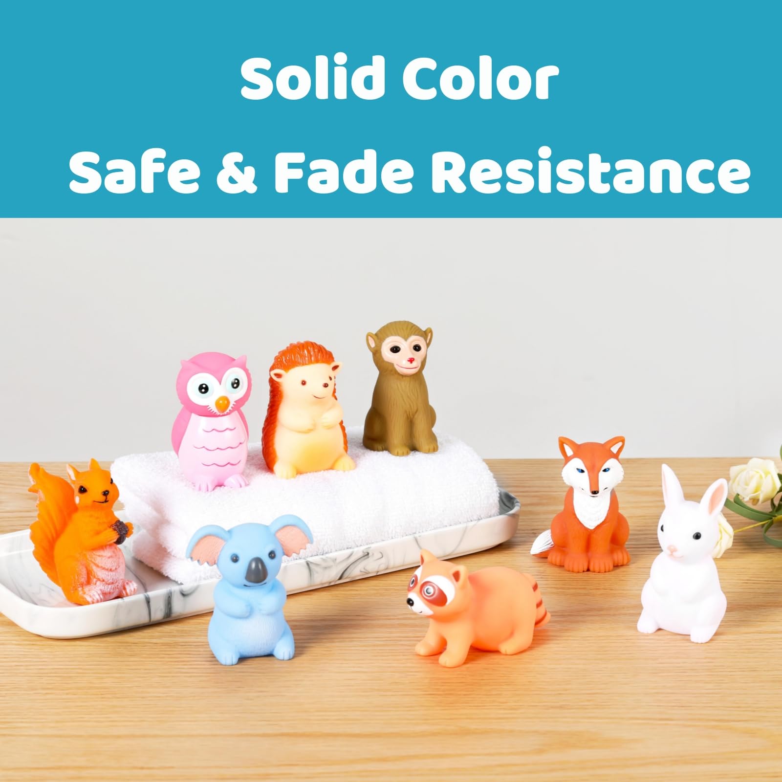 XY-WQ Animal C Squirrel bath toy, colorful design stimulates recognition during bath