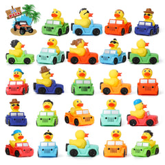 XY-WQ Jeep rubber ducks in bright colors for bath time fun