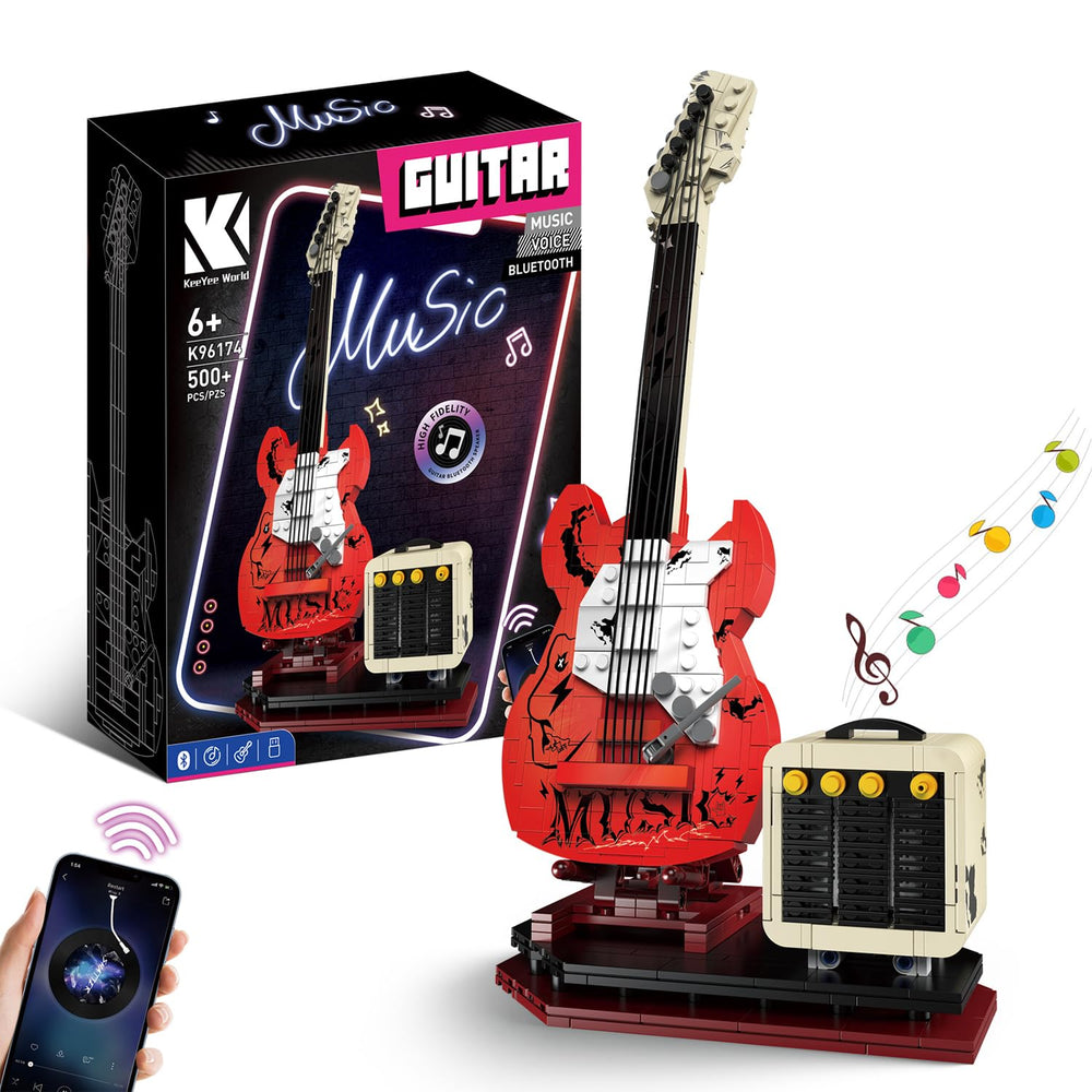 XYDongtong guitar-building set in action for creative play.