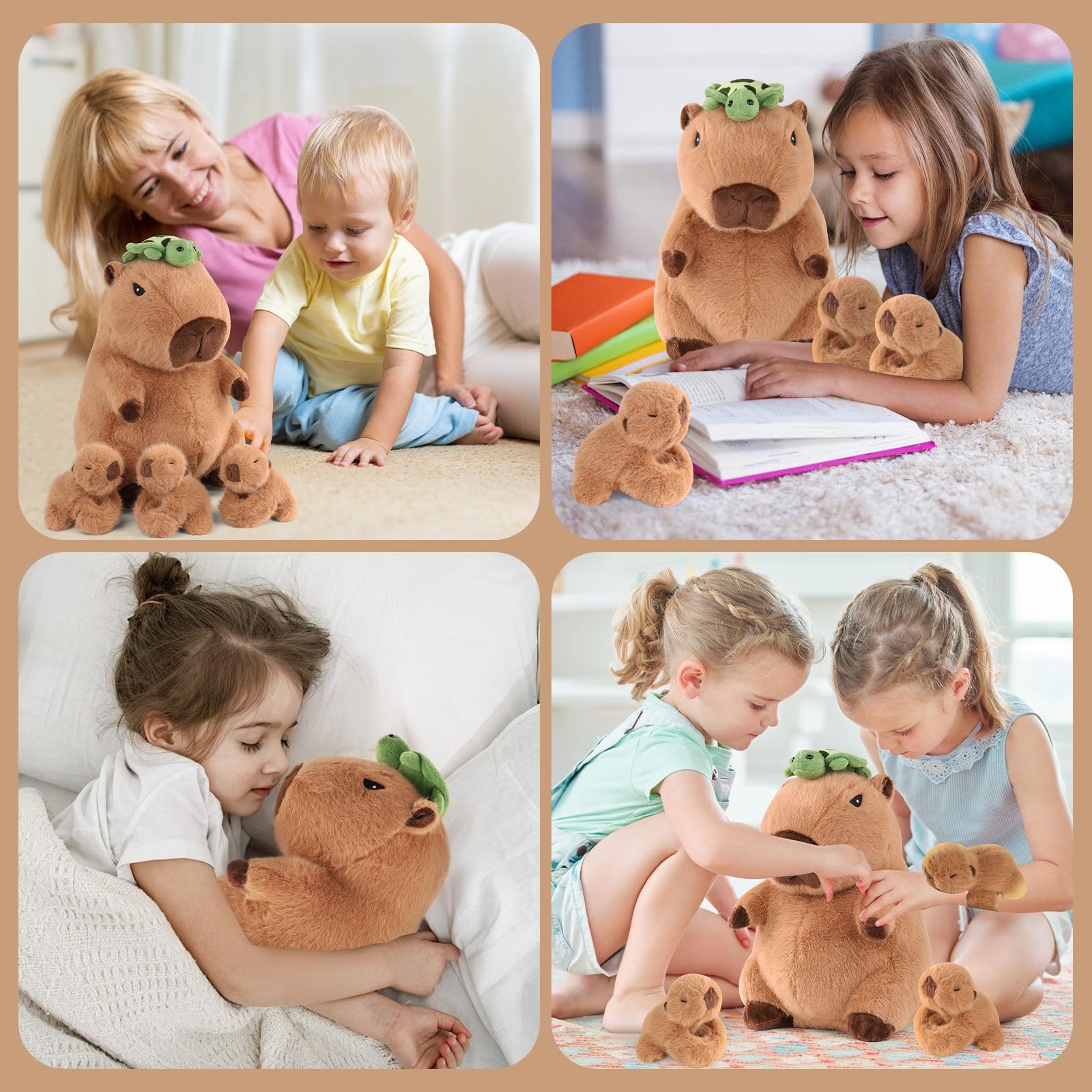 XYHQYB capybara plush on stroller, travel-friendly decoration