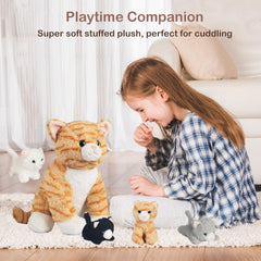 XYHQYB cuddle-worthy cat plush for bedtime stories.