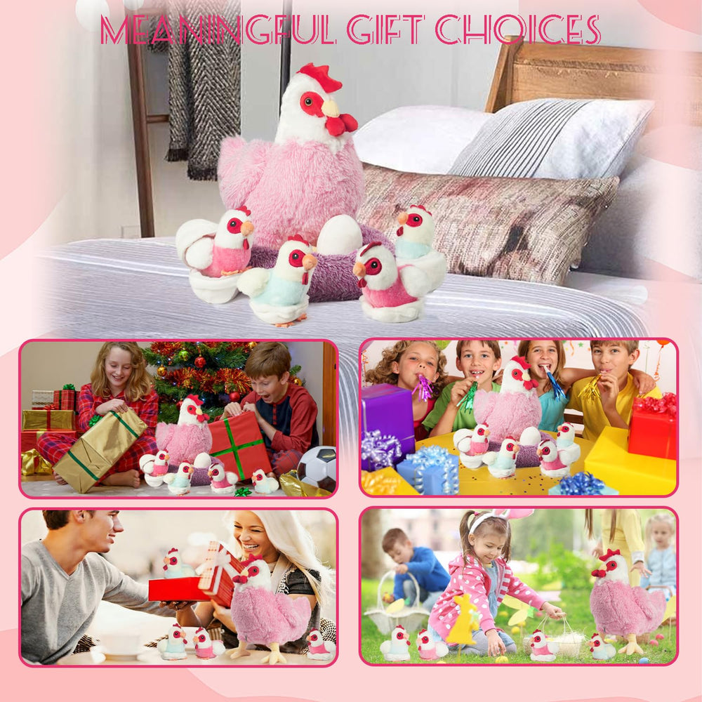XYHQYB pink chicken stuffed toy brings comforting companionship for bedtime