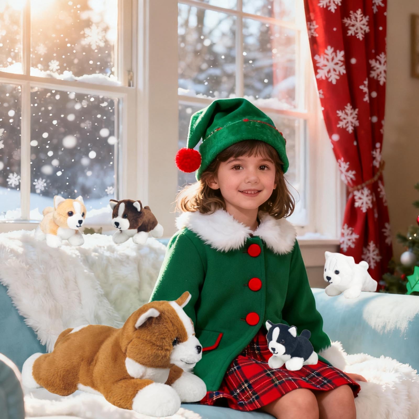 XYHQYB puppies inside zippered pouch add a playful surprise during pretend play