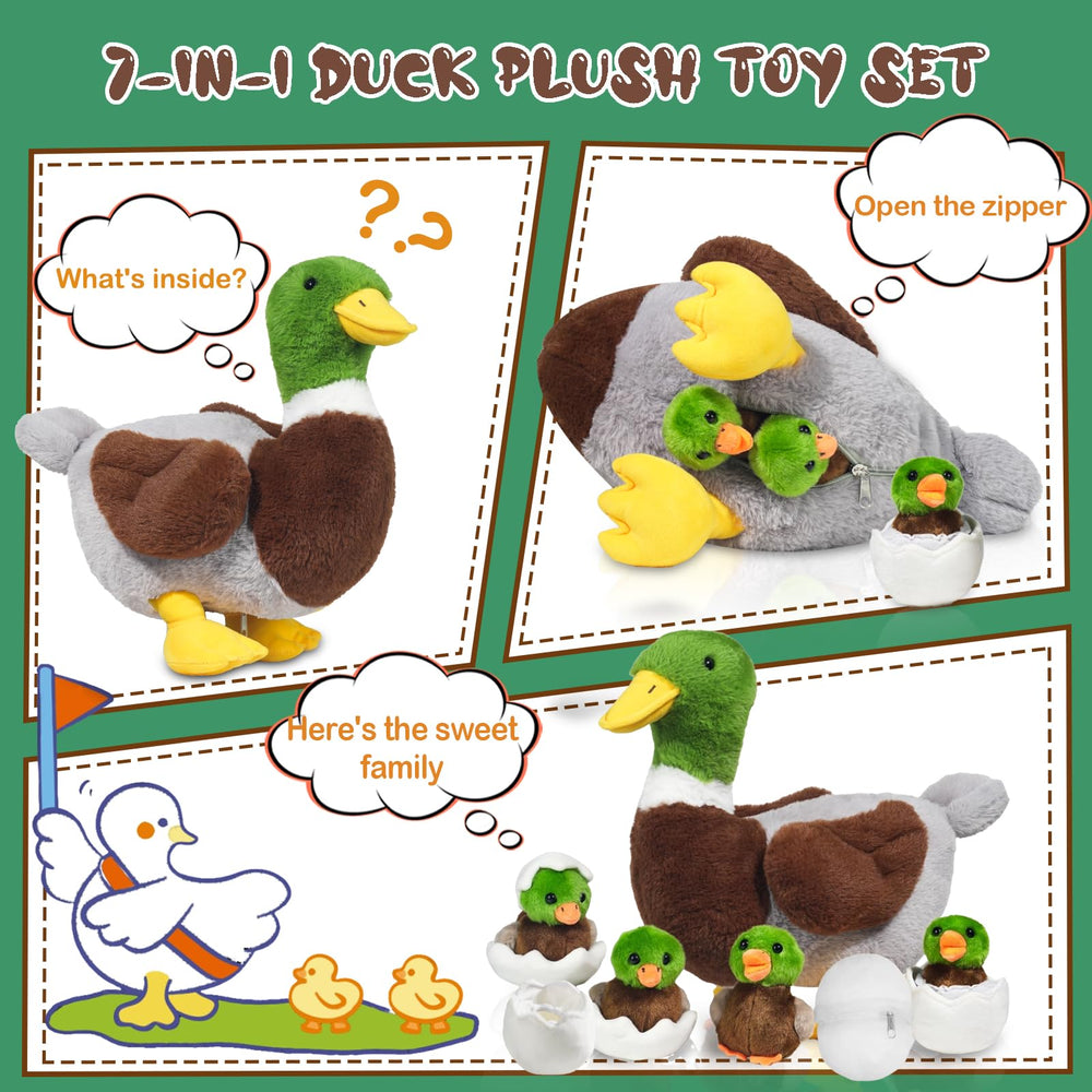 XYHQYB Zippered eggshell feature on duck set to reveal hatchlings