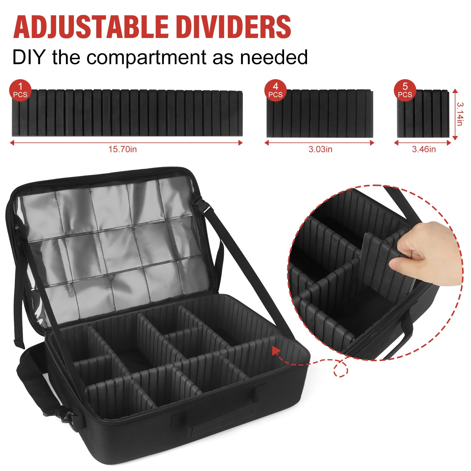 Xykzra card deck bag accessory pocket for dice and counters