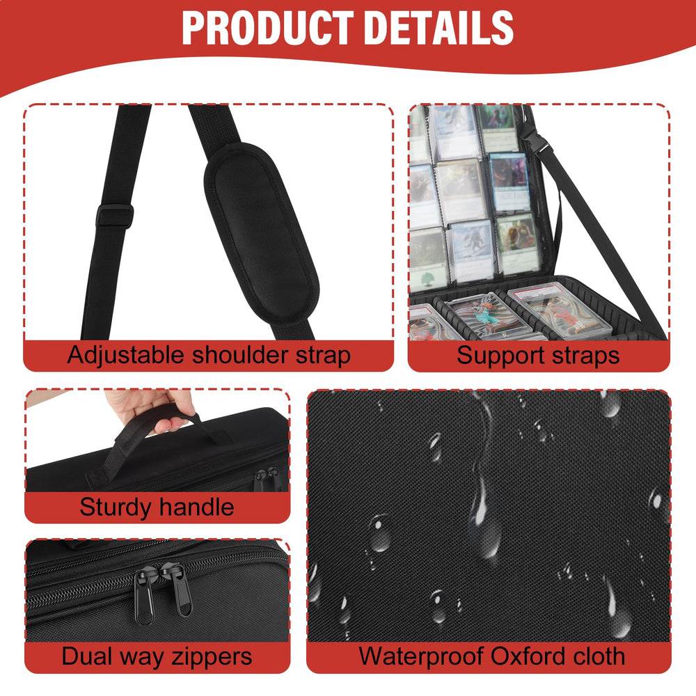 Xykzra card deck bag adjustable shoulder strap for comfortable carry