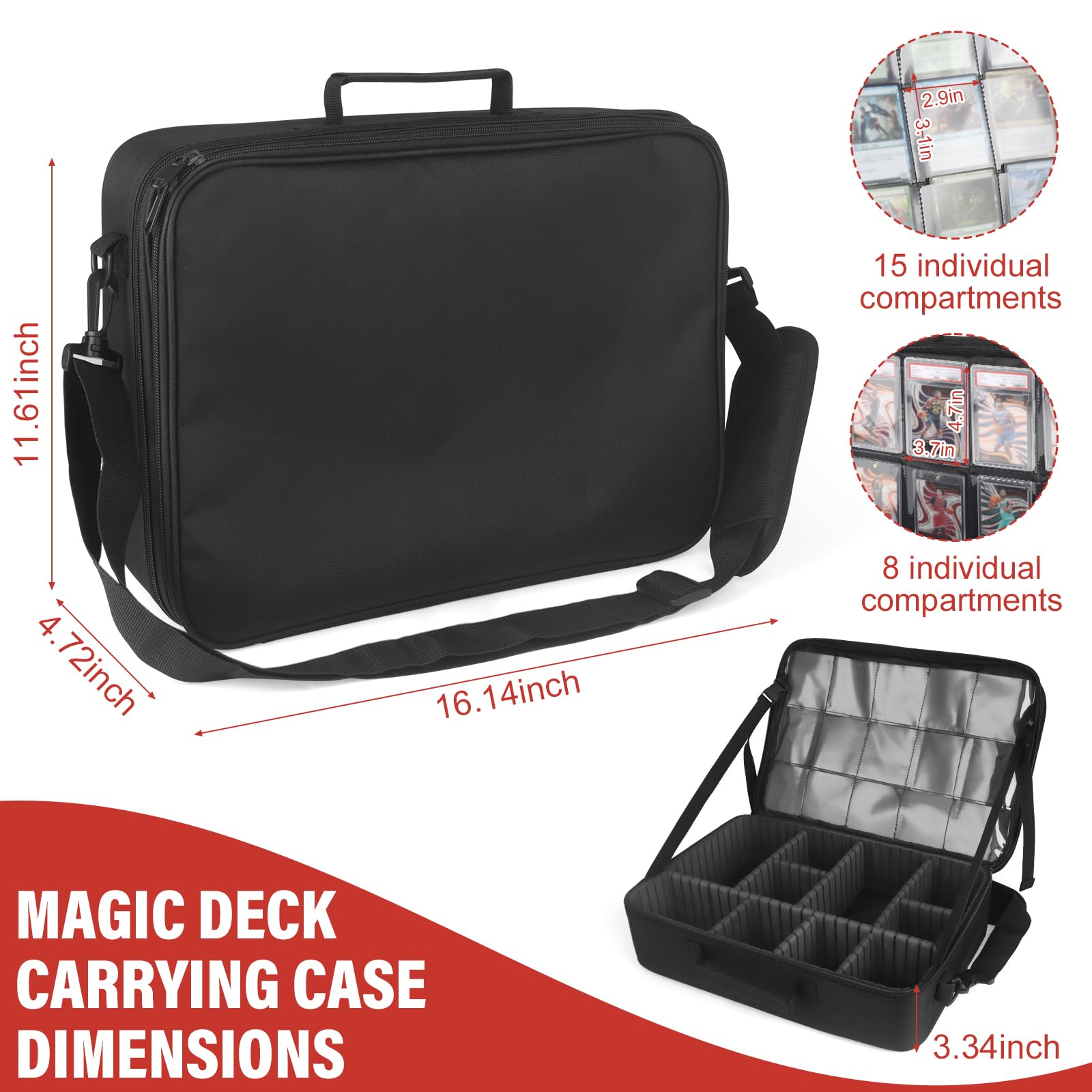 Xykzra card deck bag bottom dividers for customizable partitions