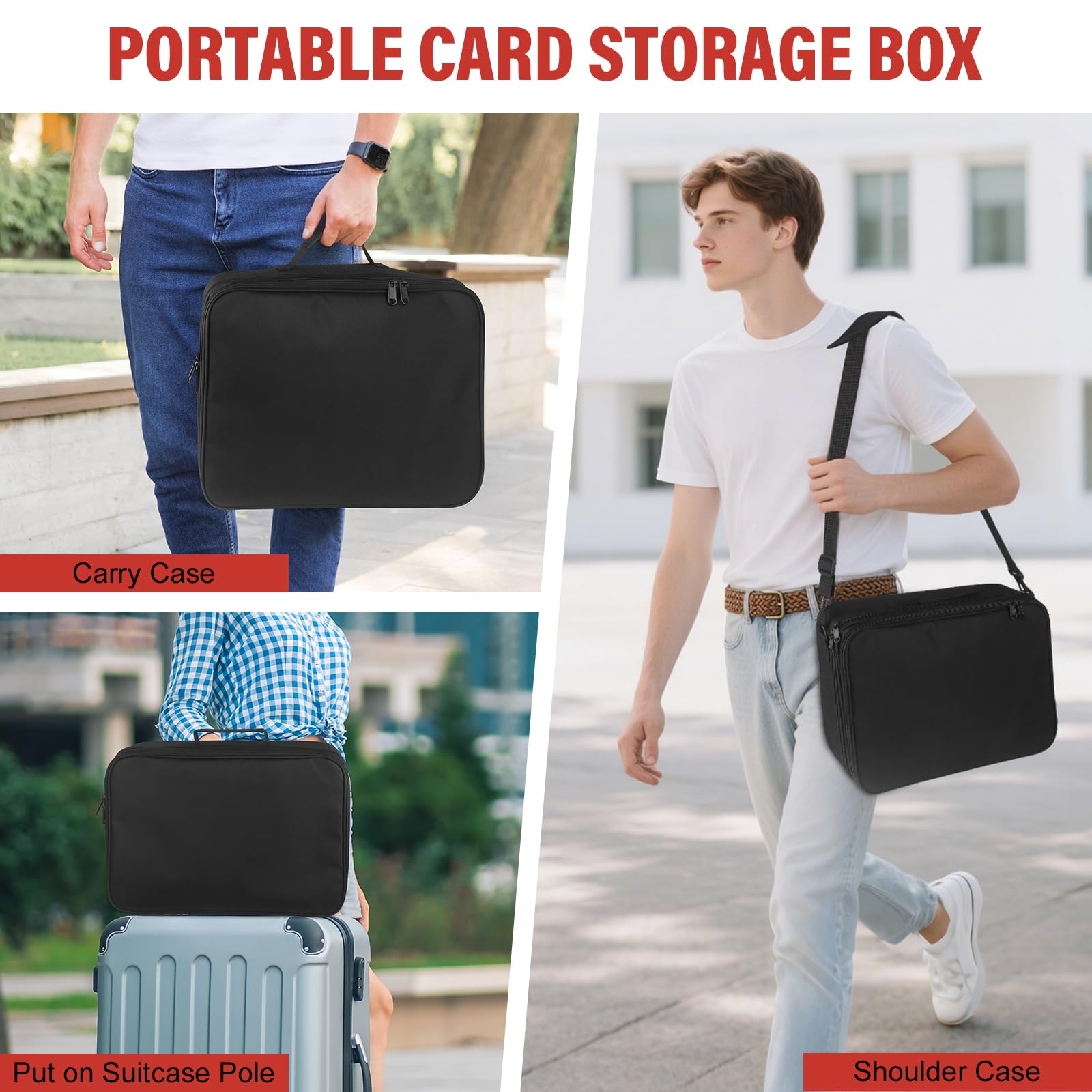 Xykzra card deck bag durable Oxford cloth exterior protects contents
