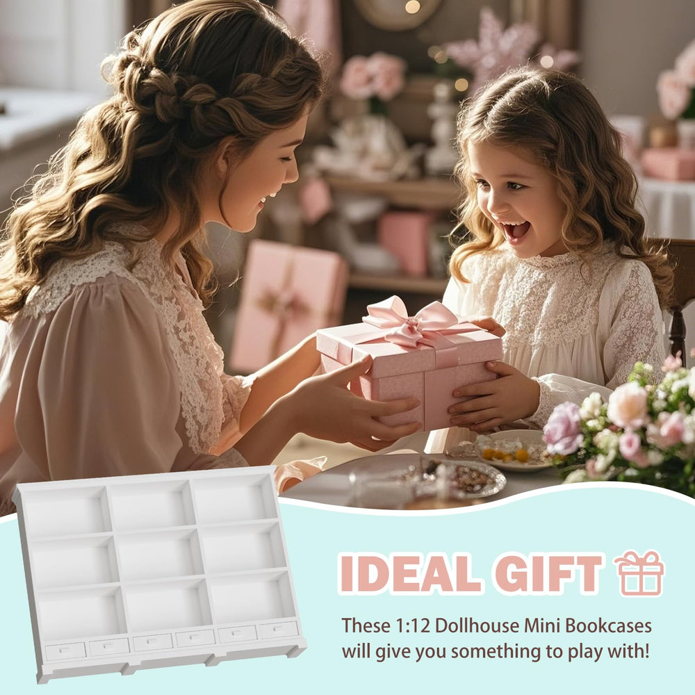 XYMTOY dollhouse bookshelf gift-packaging ideal for dollhouse lovers
