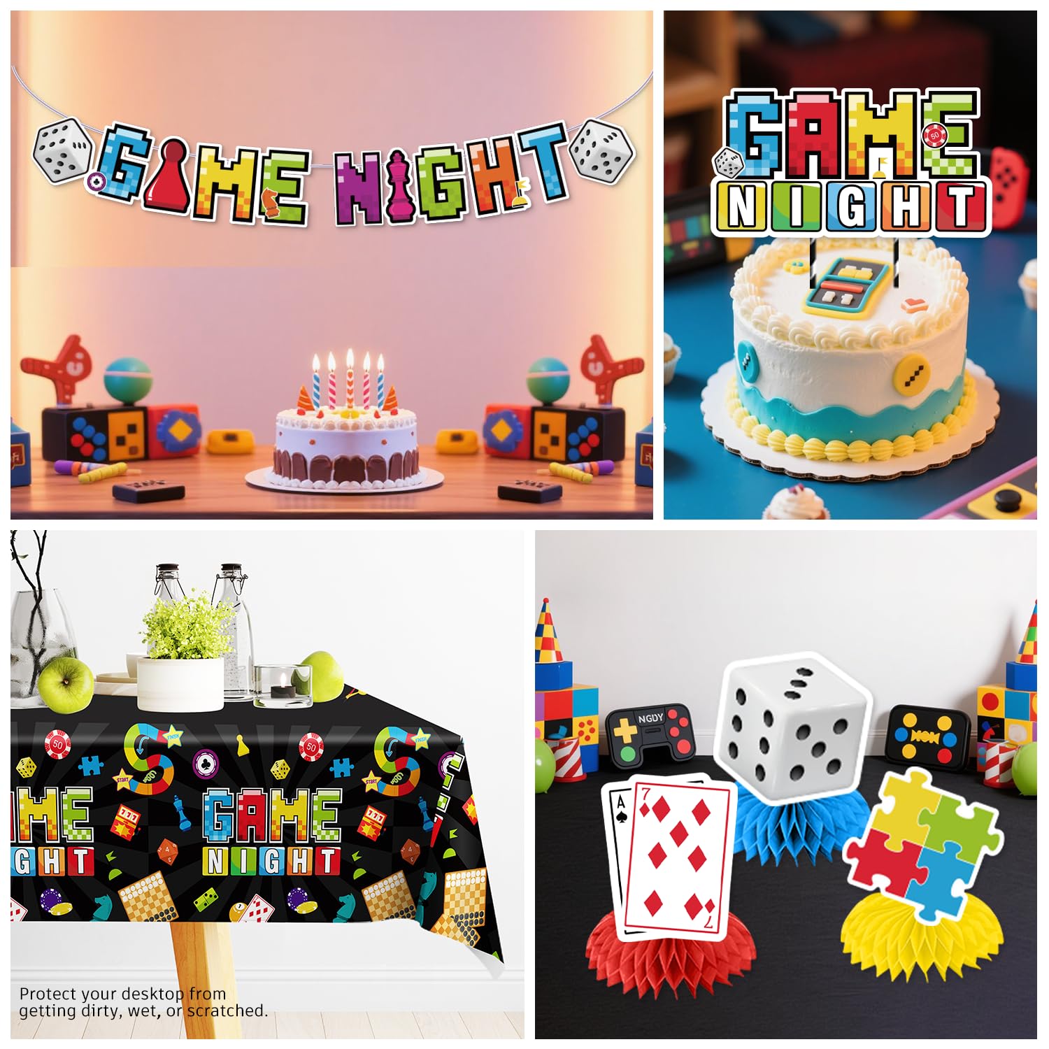 Xynic banner reads GAME NIGHT to celebrate the theme across walls.