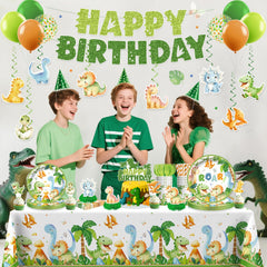 Xynic dinosaur cake and cupcake toppers anchor dessert display