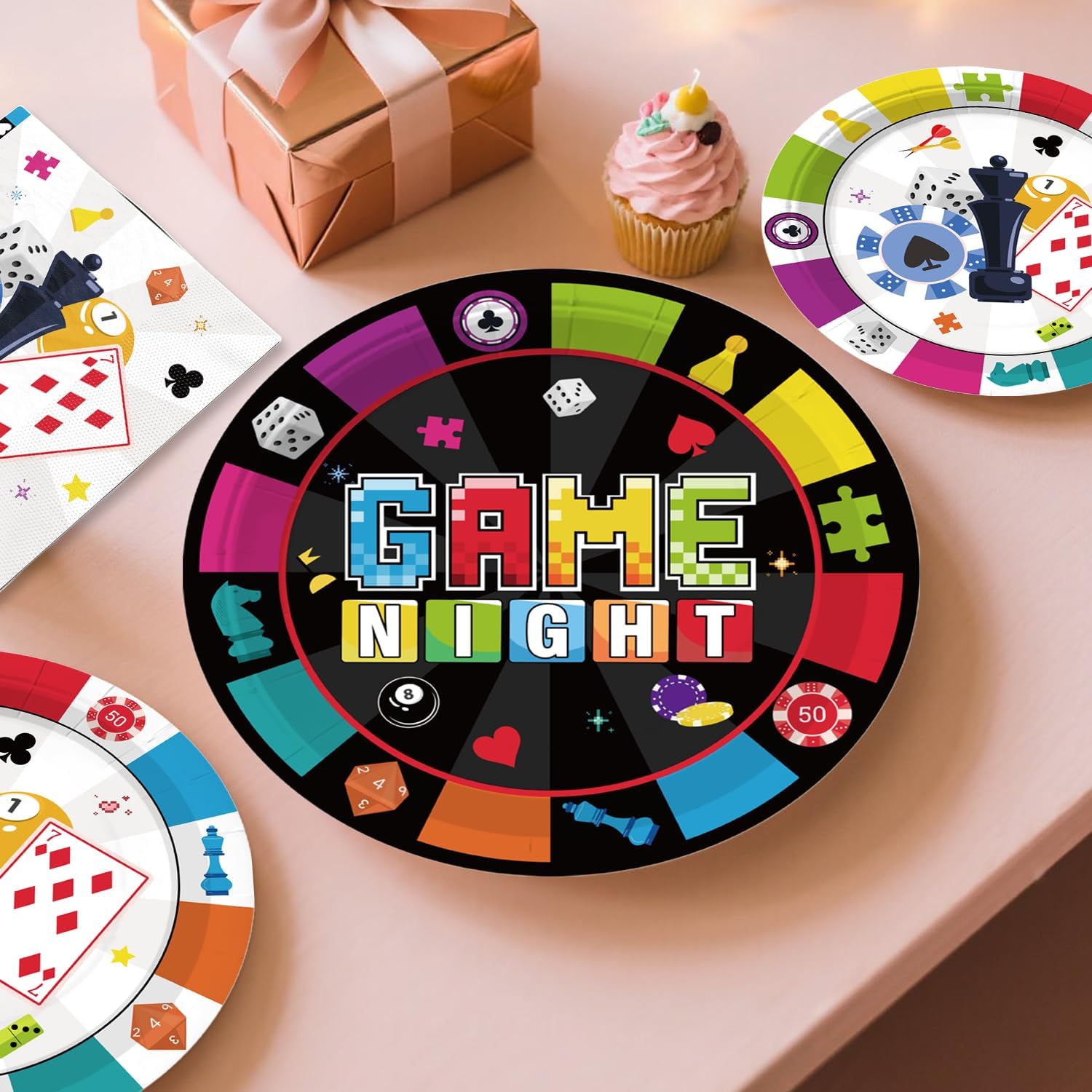 Xynic plates and napkins set delivers sturdy, party-ready tableware for quick cleanup.