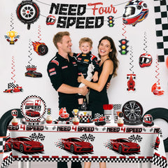 Xynic Race Car Foil Balloon brings excitement to the decor and photos.