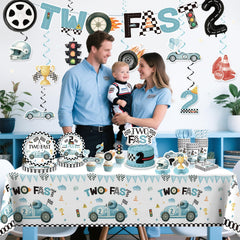 Xynic Two Fast cake topper creates a focal point on the cake.