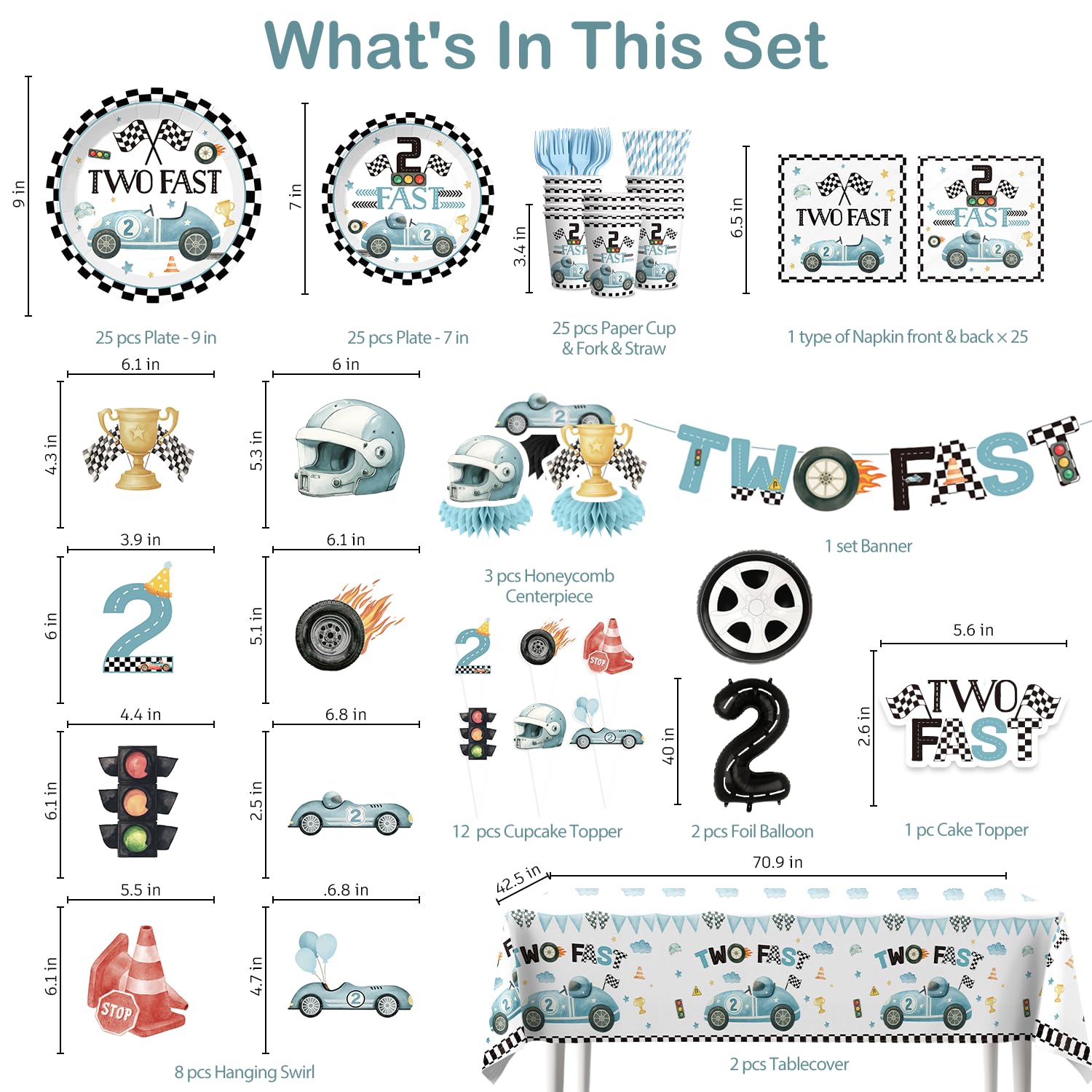 Xynic Two Fast tablecloth protects surfaces for indoor or outdoor celebrations.