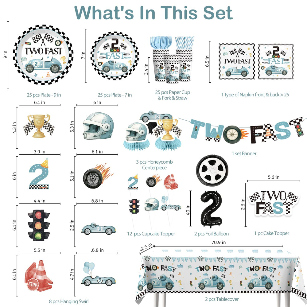 Xynic Two Fast tablecloth protects surfaces for indoor or outdoor celebrations.
