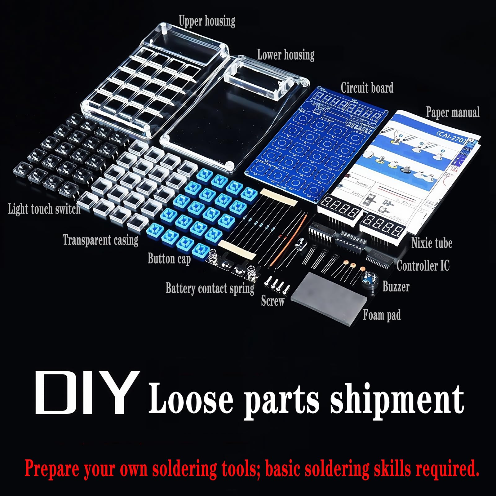XYTJDZSM oversized buttons for easier soldering control.