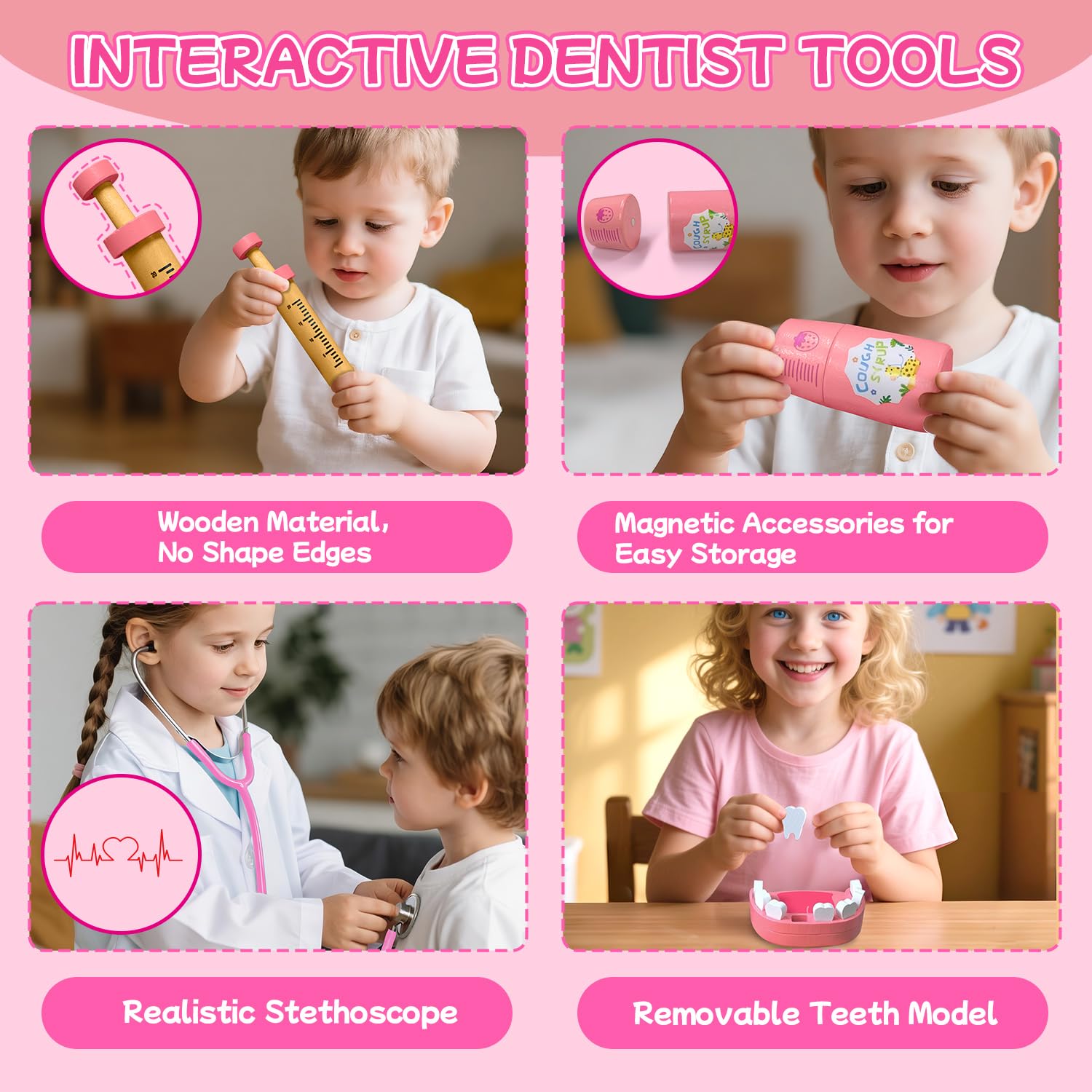 XZZO Kids dentist coat for role play and caring patient interactions