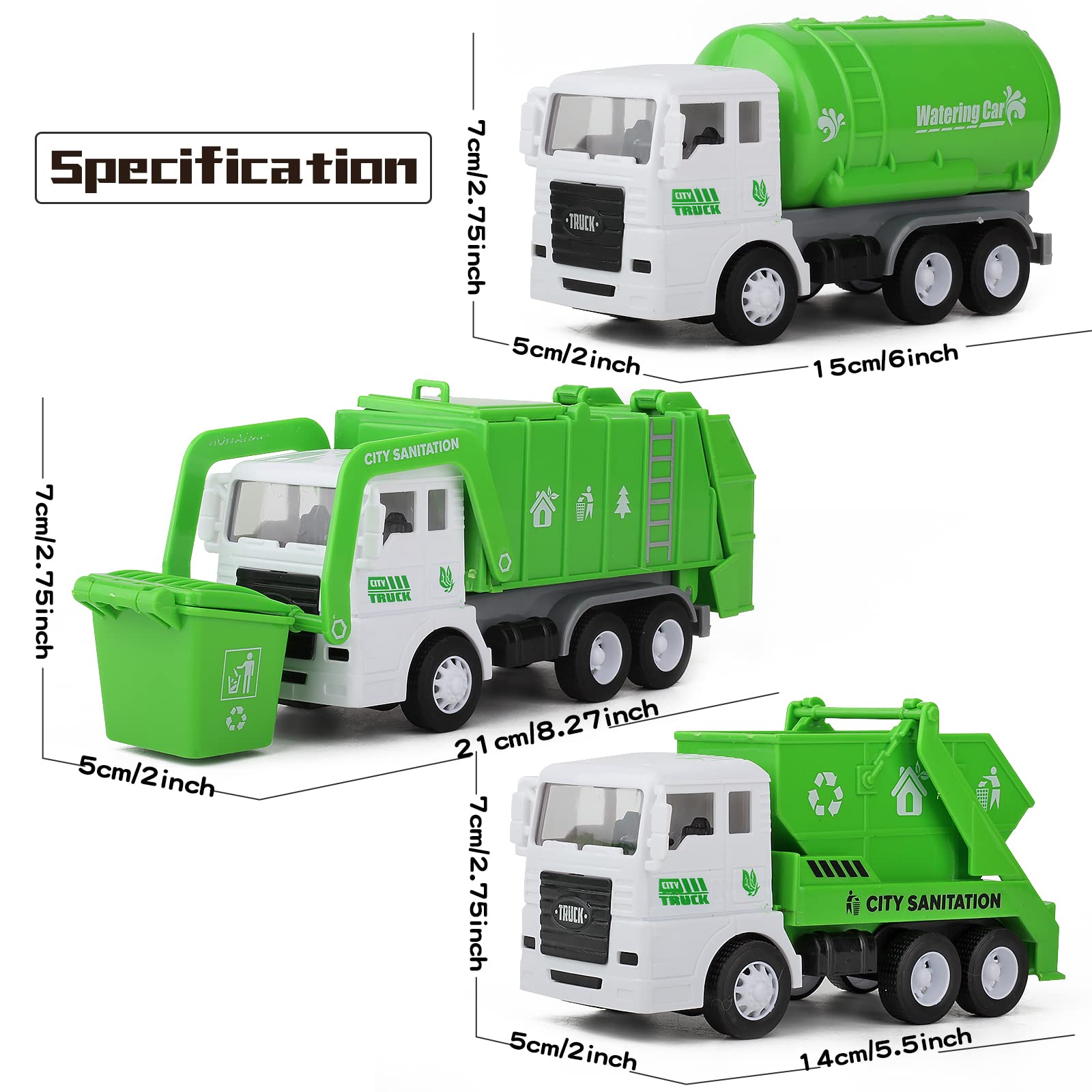 Y.L. DOYMX friction-powered toy trucks in a play setup