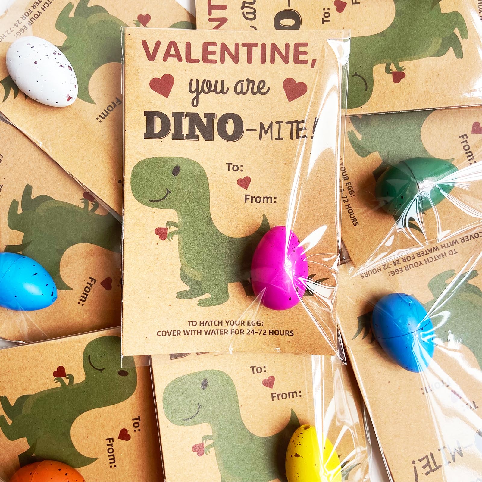 Y_Bong dinosaur cards with colorful eggs, ideal bulk Valentine gifts