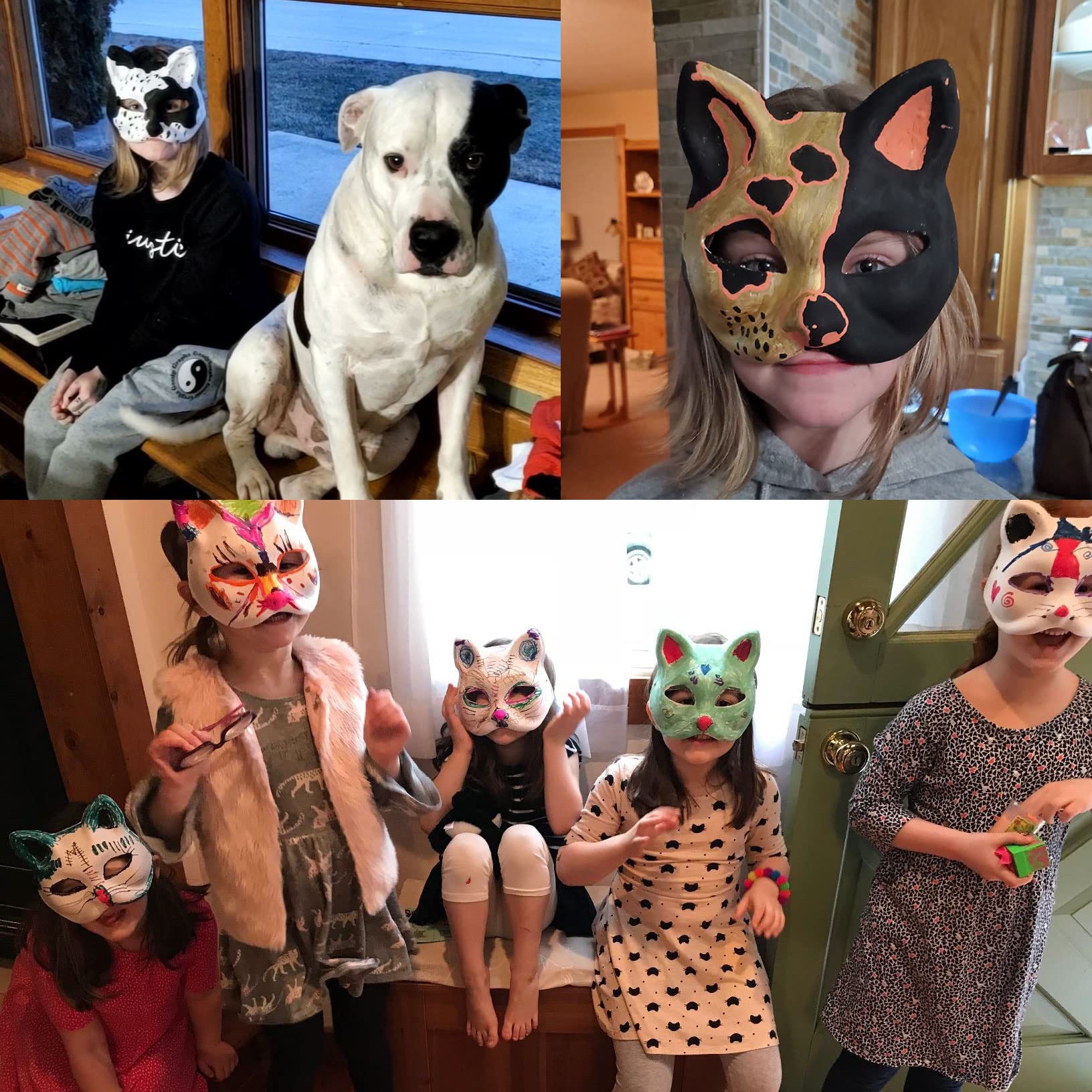 Yabber Cat Masks display as festive party favors for kids