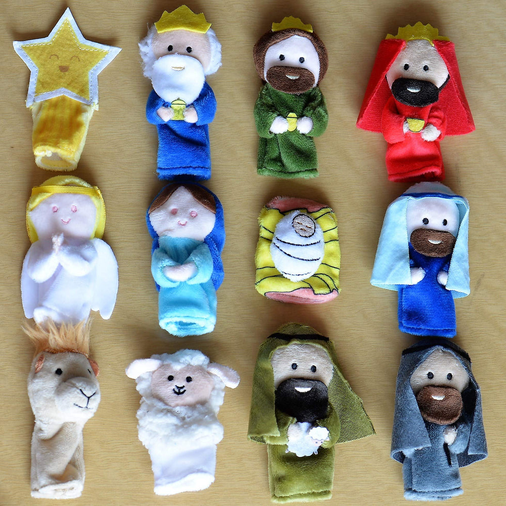 Yabber Nativity Shepherd puppet for pretend play and social skills practice