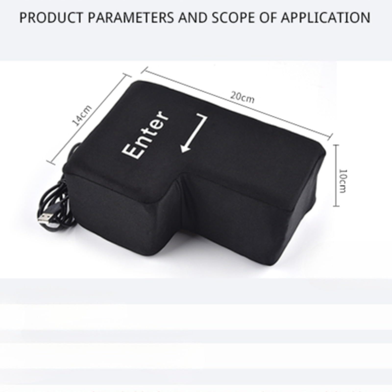 YADILLO Giant USB Enter Key for stress relief during breaks and quick pauses.