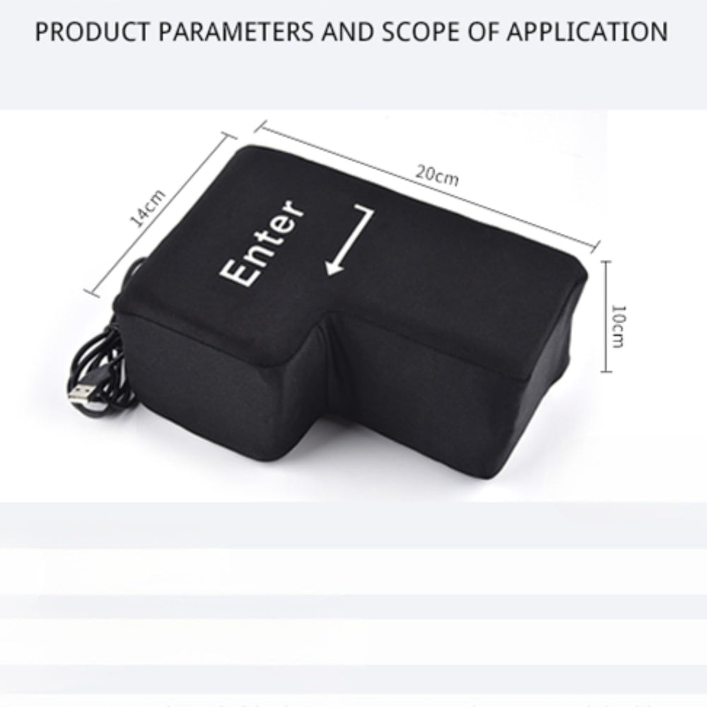 YADILLO Giant USB Enter Key for stress relief during breaks and quick pauses.
