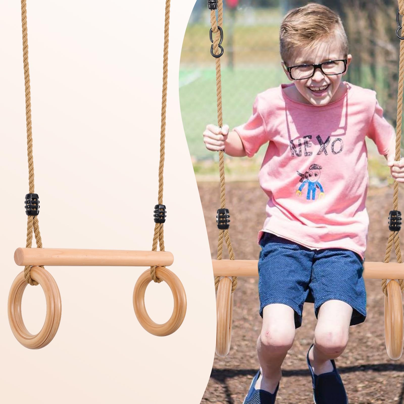 YAERSI indoor outdoor use, perfect for indoor gyms or backyard playgrounds.