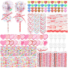 Yaeyia Valentines giant lollipop stationery set with pencils and stickers for classroom gifting.