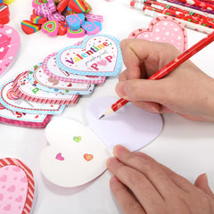 Yaeyia 24-pack Valentines gift set features colorful pencils and stickers for students.