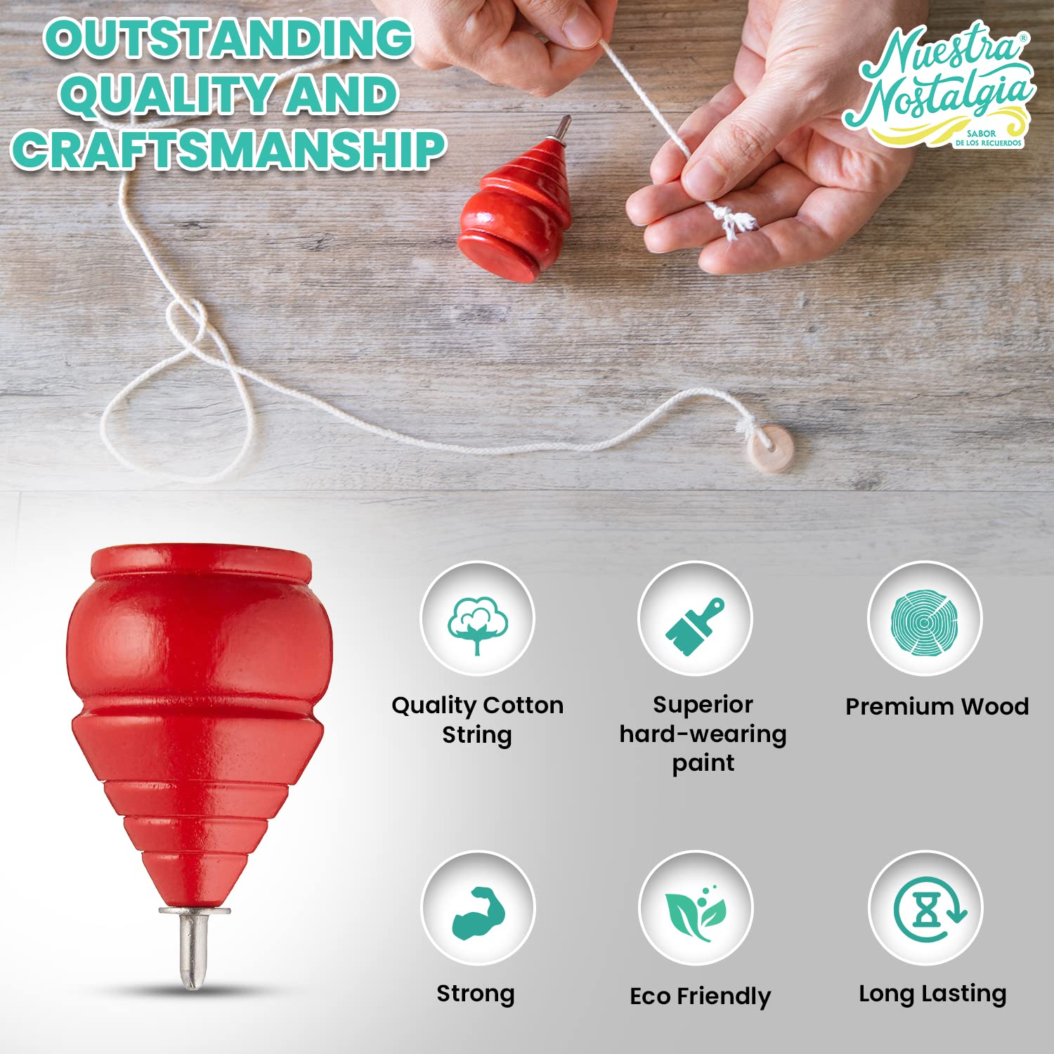 YAJUA spinning top strings ready for easy launches and practice