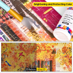 YAKAMOZ jigsaw glue safe for kids and adults in family craft.