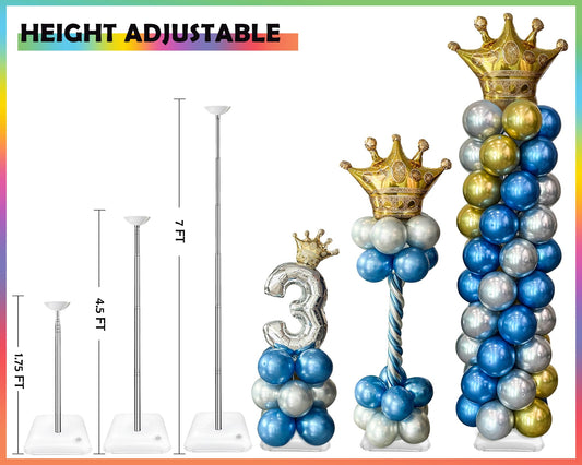 YALLOVE adjustable-height balloon column for versatile event decor.