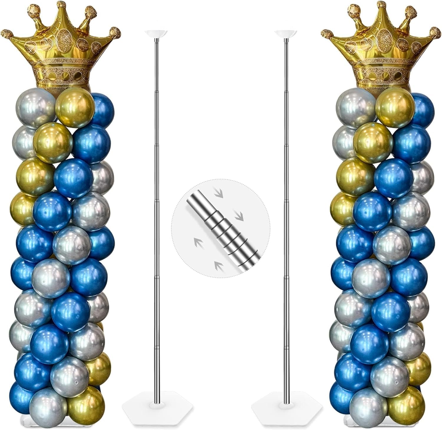 YALLOVE balloon column stand kit sets 2 for convenient two-stand setup.