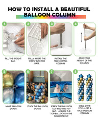 YALLOVE sturdy 7-foot height creates dramatic party balloon columns.
