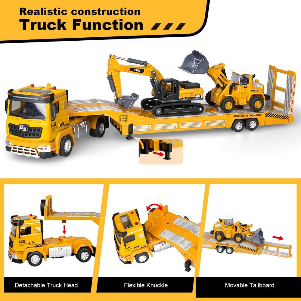 Yalujumb die-cast bulldozer toy supports imaginative construction play.
